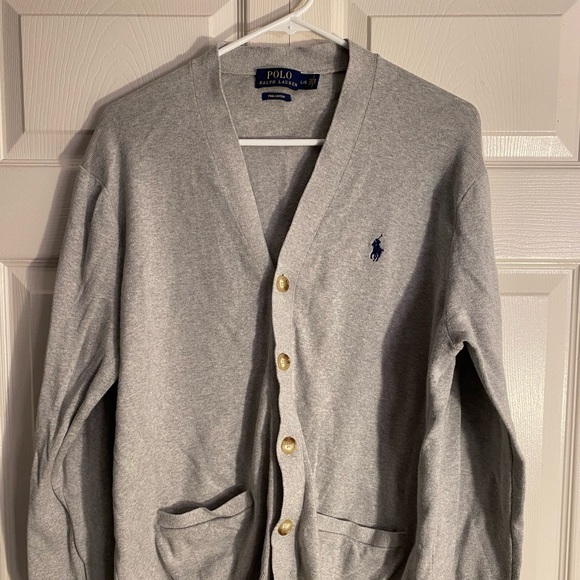 ralph lauren pima cotton cardigan